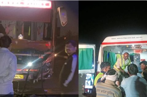 यूपी में होली पर छीनीं खुशियां, बस ने कार में मारी टक्कर, छह की मौत यूपी में होली पर छीनीं खुशियां, बस ने कार में मारी टक्कर, छह की मौत